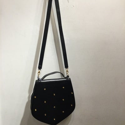 Paloma picasso gold studded leather bag 