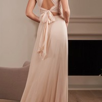 Pink Halter Lace Up Bridesmaid Dress,Party Dress,PD231391 - Thumbnail 1