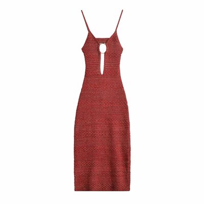 Open knitted suspender dress - Thumbnail 2