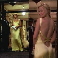 Sexy Light Yellow Sheath Prom Dress Formal Dress Evening Gowns - Thumbnail 1