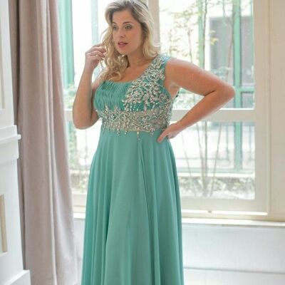 Plus size sheath lace appliques mother of bride/ groom dress evening formal dress prom dress