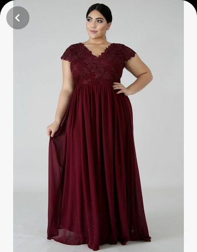 Wine Red Burgundy Lace Mother of the Bride/ Groom Dresses Evening Prom Formal Gowns