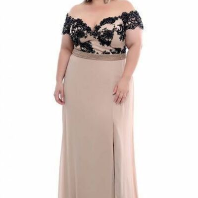 Elegant plus size mother of the bride/groom dress lace evening formal prom dress