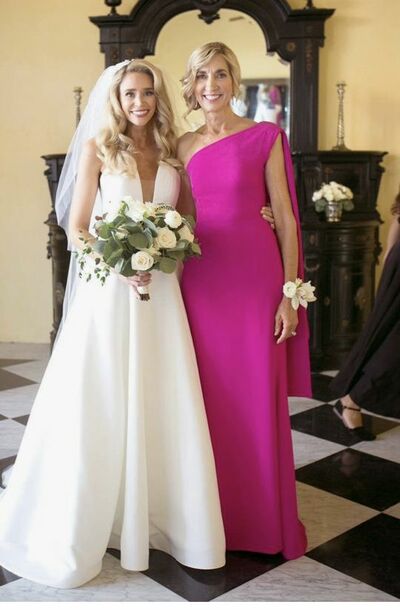 Simple Sheath One Shoulder Hot Pink Fuchsia Mother of the Bride/ Groom Dresses Evening Prom Formal Gowns