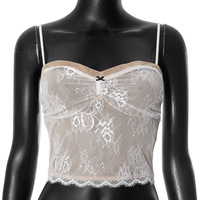 Sexy lace stitching split camisole - Thumbnail 1