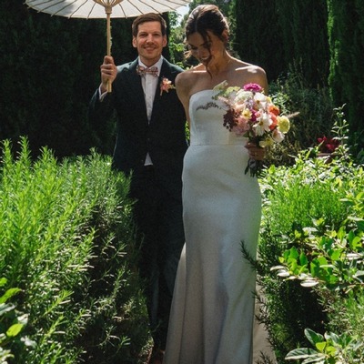 Simple white mermaid strapless long wedding dress with button up,pd231405