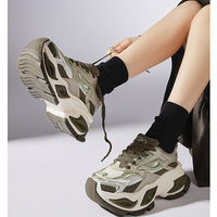 Breathable Platform Clunky Sport Shoes For Women - Thumbnail 2