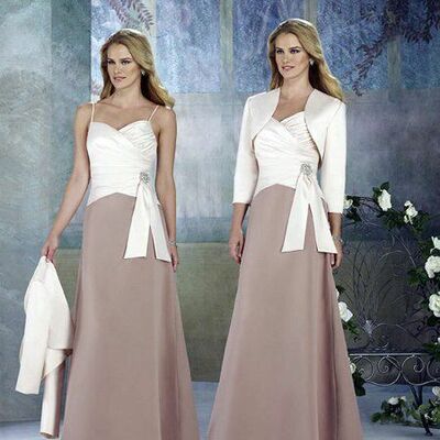 Elegant sheath with jacket beading mother of the bride/groom dress evening formal prom dress