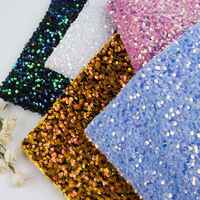 Sequin Fabric,5mm velvet sequin fabric,Crystal Embroidery Mermaid Sequin Fabric, - Thumbnail 3
