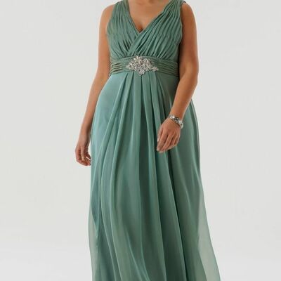 Elegant sheath plus size green mother of the bride/groom dress evening formal prom dress