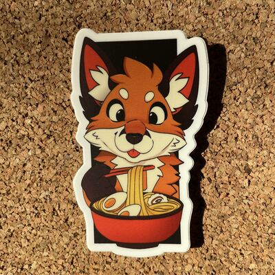Ramen Fox 2” Vinyl Sticker 