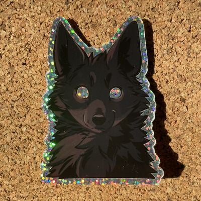 Glitter night critter 3” vinyl sticker 