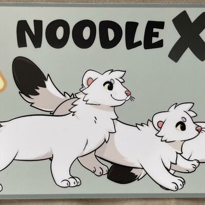 Noodle xing 7.5”x 3.75” bumper sticker 