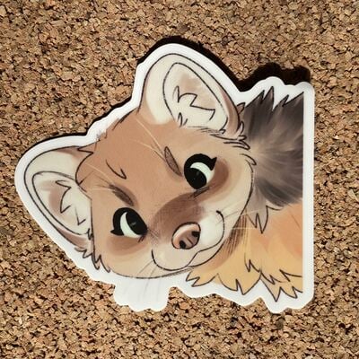 Pine marten peek 3” vinyl sticker 