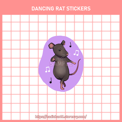 Dancing rat stickers