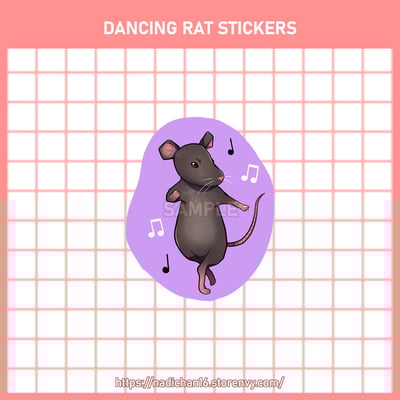 Dancing Rat Stickers