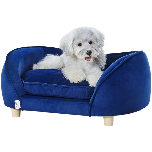 Luxury Pet Sofa – Stylish & Comfy Dog Couch for Medium Dogs & Cats (Supports Up to 81 lbs Blue