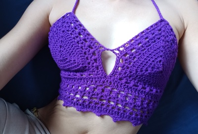 Corset purple top