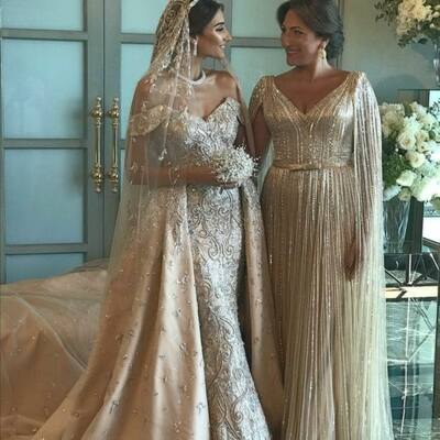 Elegant sheath sequins mother of the bride/groom dress evening formal prom dress