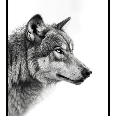 Artic wolf art print