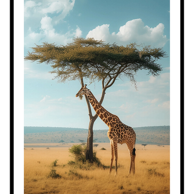 Safari giraffe art print