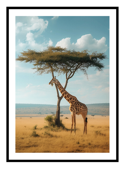 Safari Giraffe Art Print