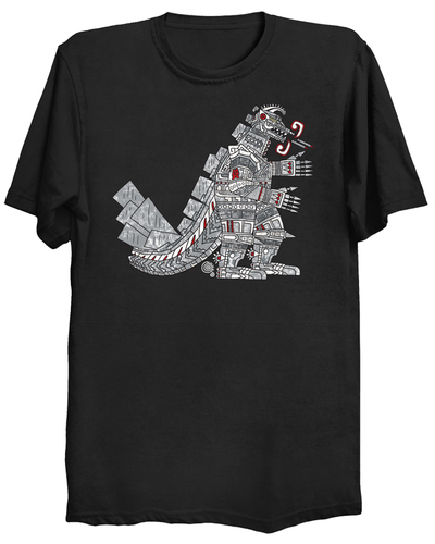 MechaGojirAzteca Black T-Shirt