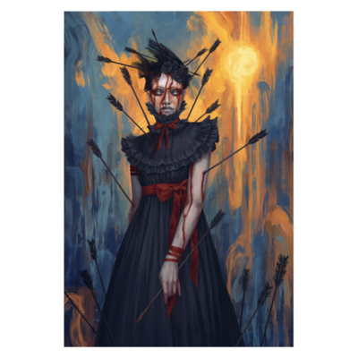 A Girl and Her Arrows - 12"x16" print