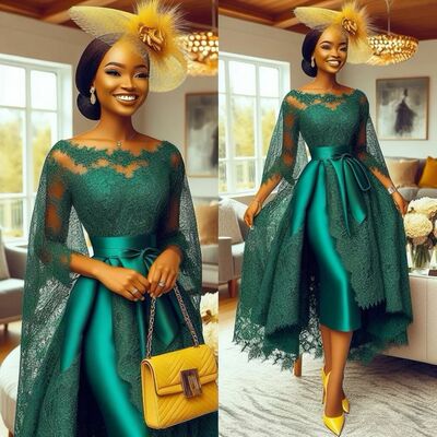 Dark green sheath lace prom dress formal dress evening gowns