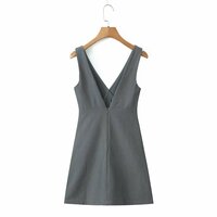 Retro Sexy V-neck Backless Sleeveless Bowknot Vest Dress - Thumbnail 1