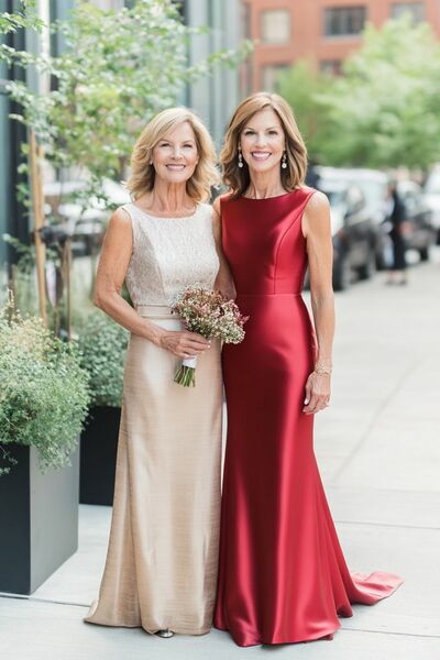 Elegant Red Sheath Mother of the Bride/Groom Dress Evening Formal Prom Dress