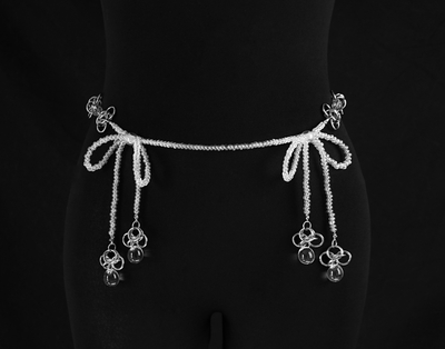 Beaded Bow chainmaille waistchain / bodychain