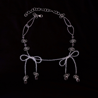 Beaded bow chainmaille waistchain / bodychain