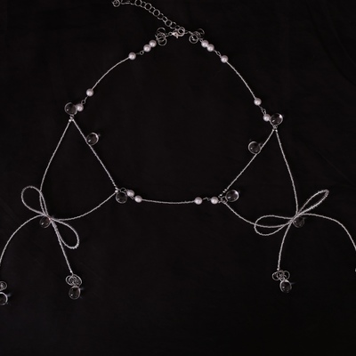 Lingerie style with bows waist chain / body chain