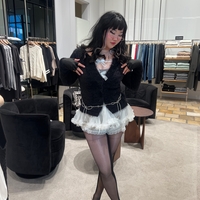 Simpe beaded bow waist chain / body chain with tear drop charms - Thumbnail 5