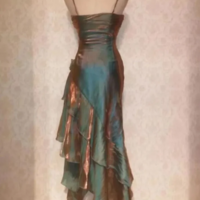 Spaghetti Straps Vintage Asymmetrical Midi Prom Dresses - Thumbnail 1