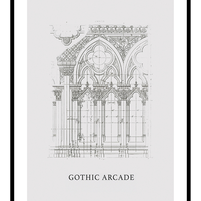 Gothic arcade art print
