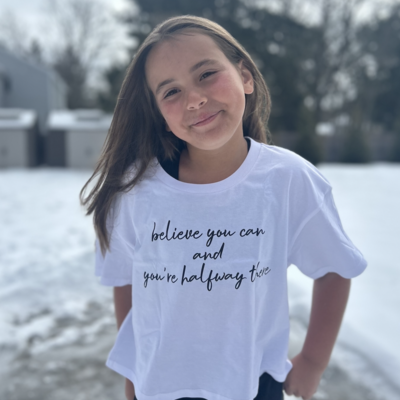 Believe you can crop tee