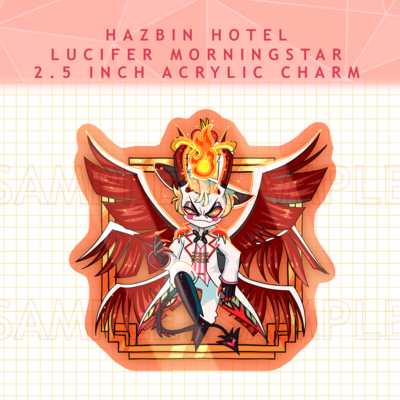 Lucifer morningstar 2.5inch acrylic charm