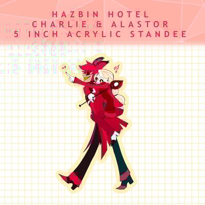 Charlie & alastor 5inch acrylic standee