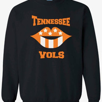 Tennessee Vols Lips | Tennessee Sweatshirt | Crewneck | Orange Stars | Tennessee Orange | Volunteers | Manning | Knoxville