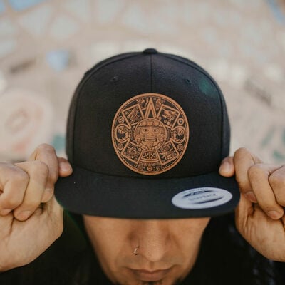 Piedra del sol leather patchsnapback