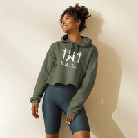 Two Wheel Therapy Womens Crop Hoodie - Thumbnail 2