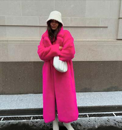 F17 Women's Faux Fur Coat Fluffy Faux Fur Jacket Long Sleeve Lapel Furry Winter Jackets Shaggy Parka Short Coat