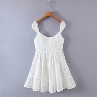 High waist lace white suspender skirt - Thumbnail 1