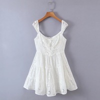 High waist lace white suspender skirt - Thumbnail 2