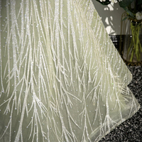 Green Tulle Sequins Long A-Line Prom Party Dress - Thumbnail 4