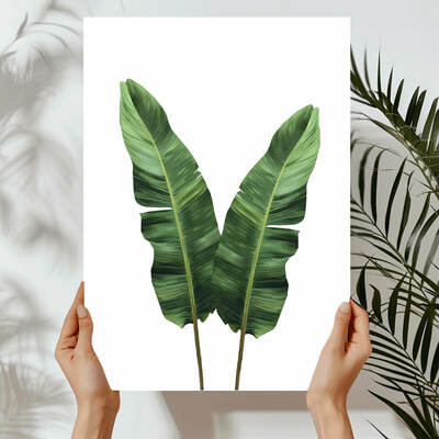Strelitzia leaves art print