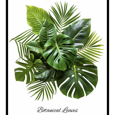 Botanical leaves art print