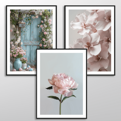 Pale pink orchid art print
